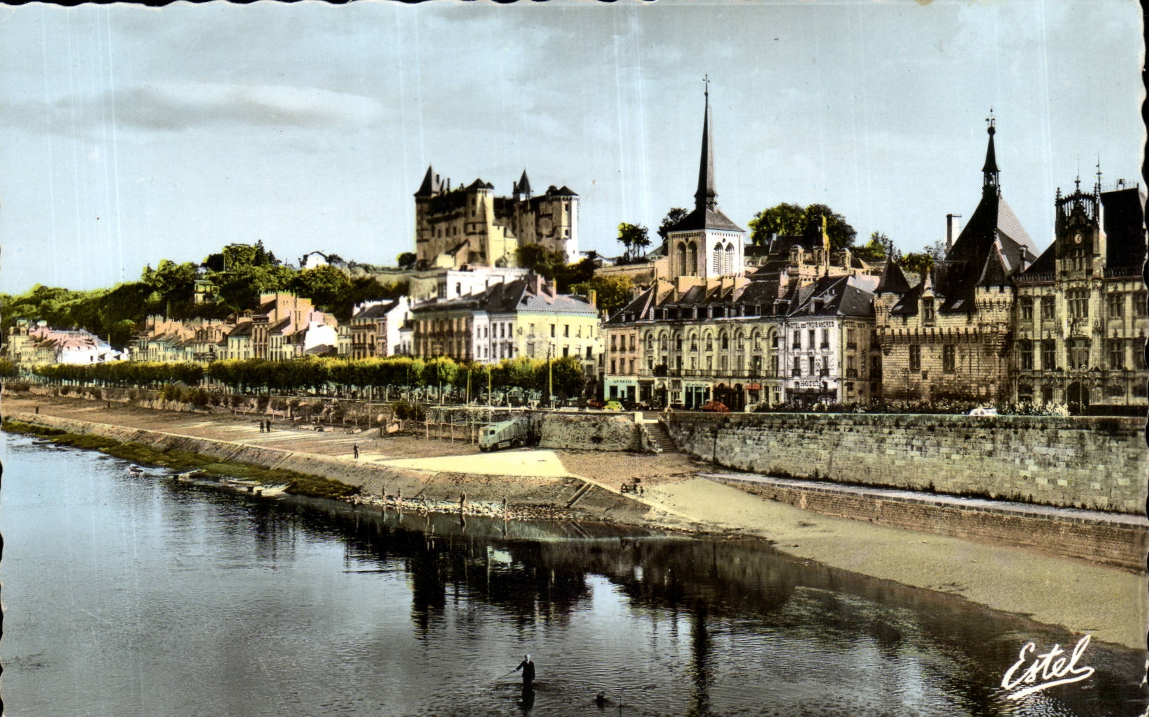 Saumur CPA extremely feudal Castle Church and town hall