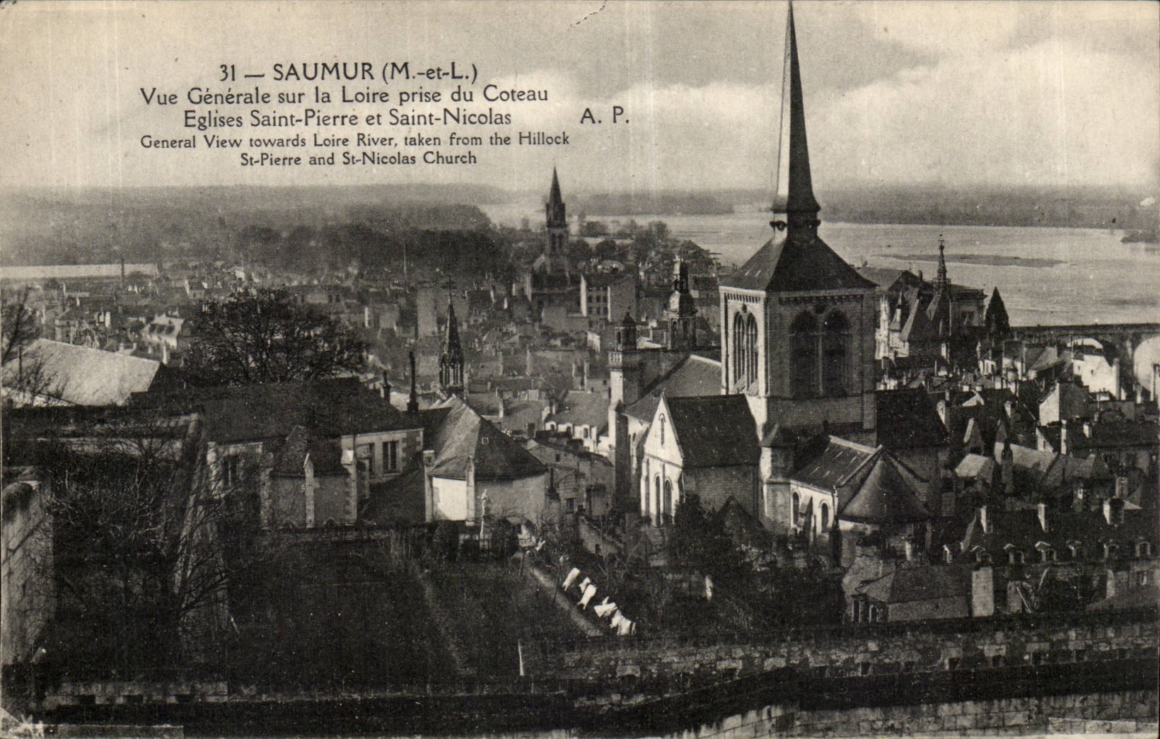 Saumur CPA View on the Loire taken of the slope