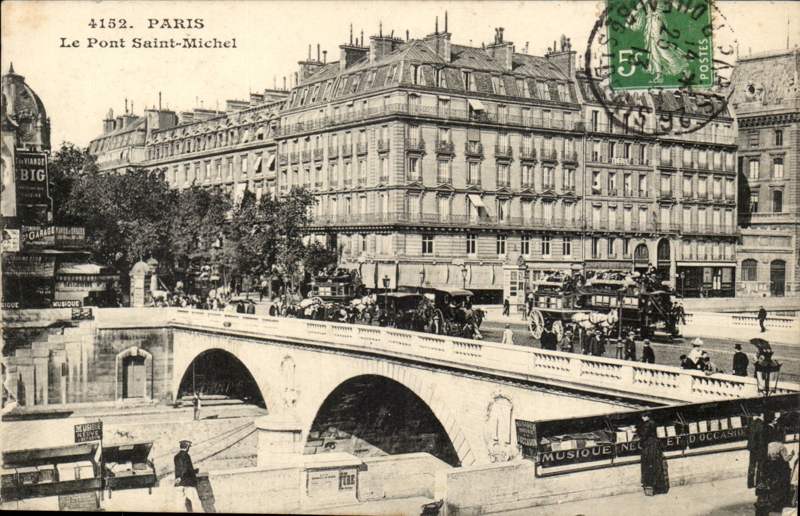 Paris- Le Pont Saint-Michel -CPA