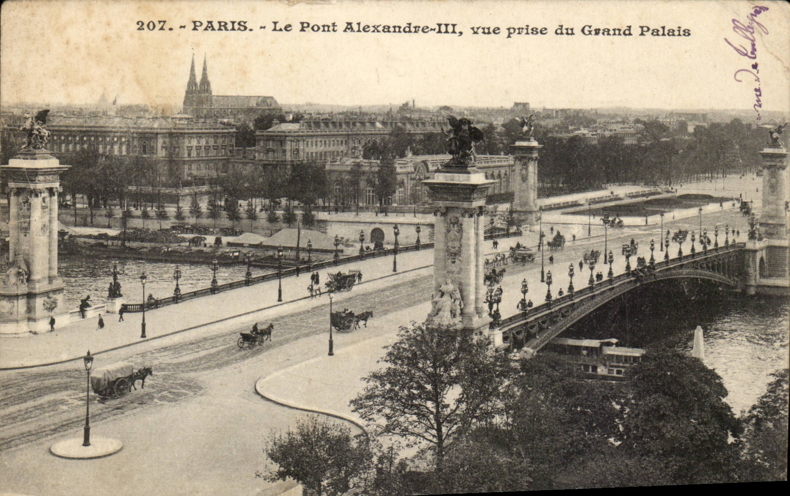 Paris-Le Pont Alexandre vue prise du Grand Palais -CPA