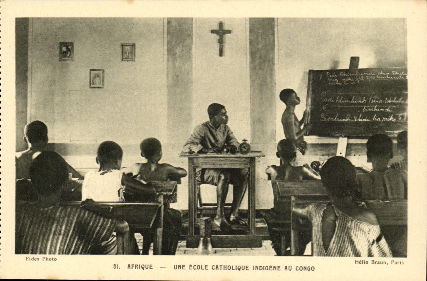 Africa-Africa-Congo an Indigenous Catholic school In Congo - CPA
