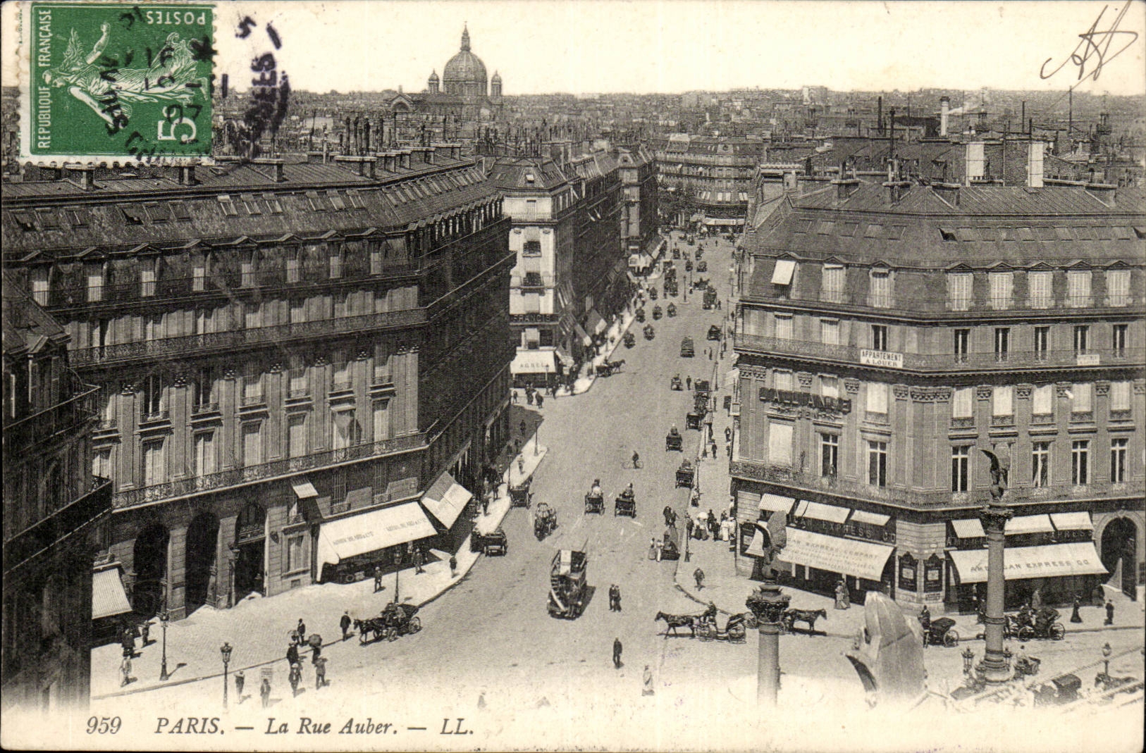 Paris the Street Auber - CPA