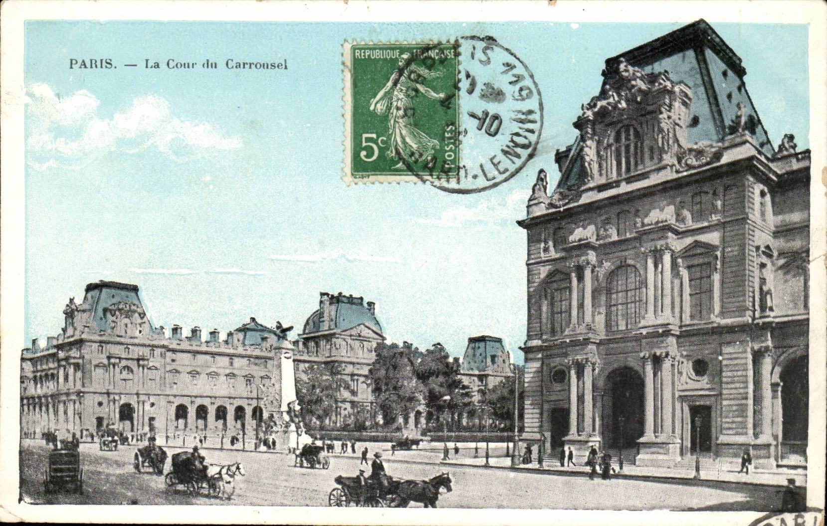 Paris CPA Cour du Carrousel (Louvre)