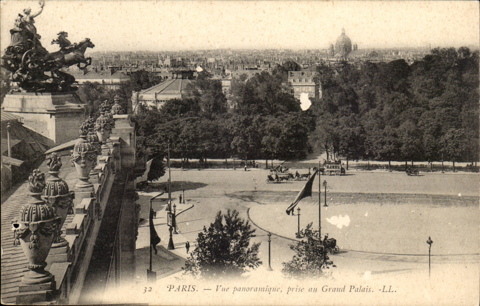 Paris CPA Panoramic View taken with the large Palate