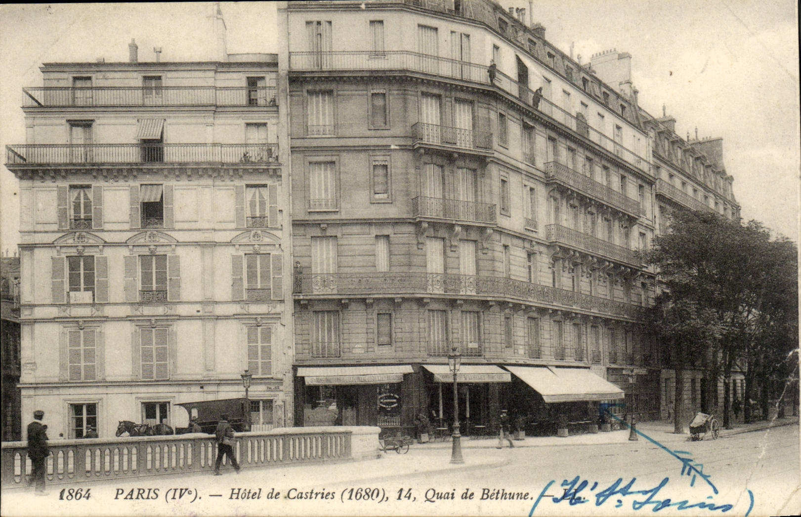 Paris CPA Hotel of Castries 14 quai de Bethune