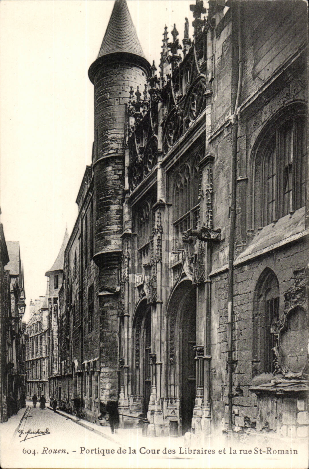 Rouen CPA Gantry of the court of the booksellers and the street St Romain