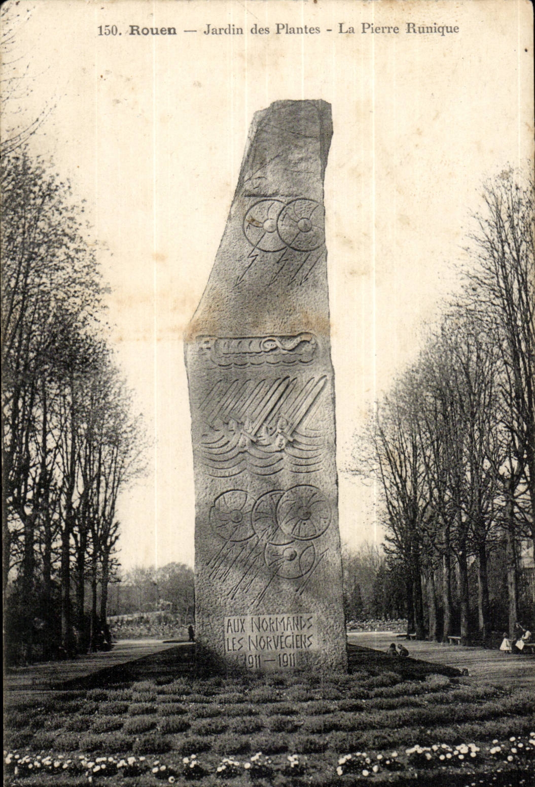 Rouen CPA Botanical garden runic stone