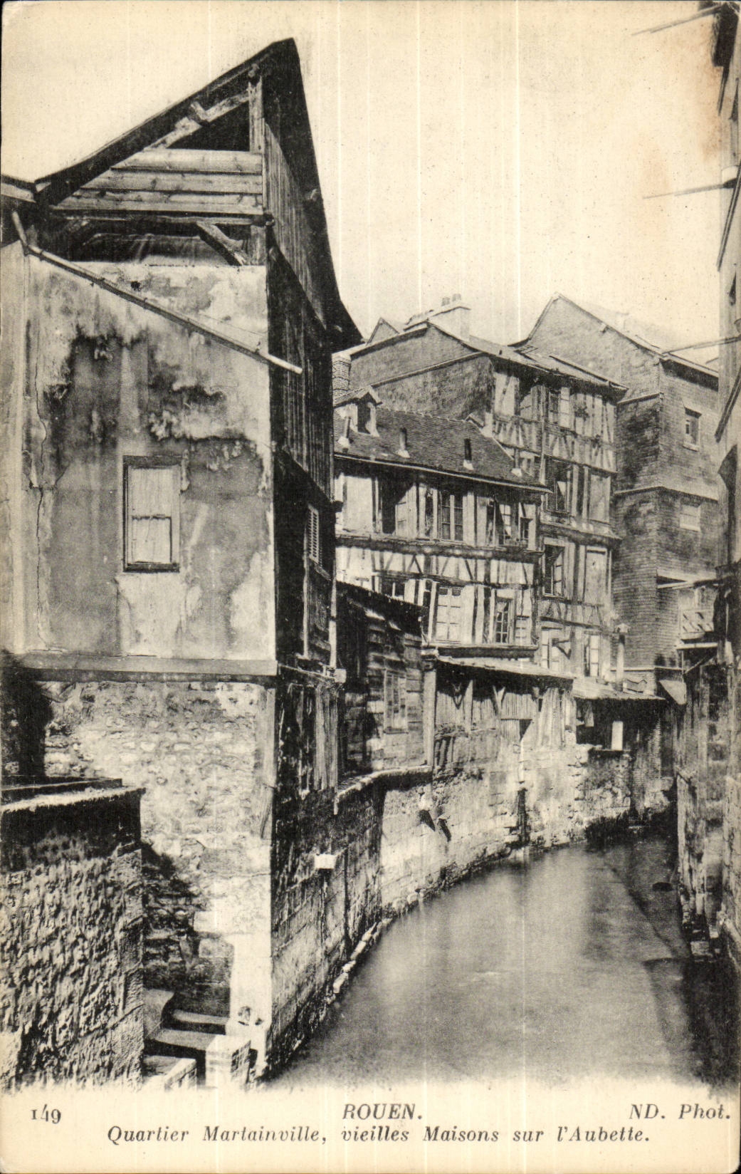 Rouen CPA Martainville District Old houses on the bus shelter