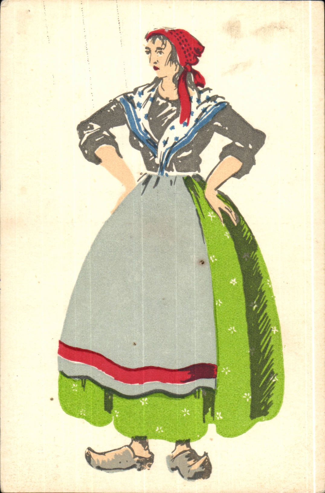 CPA Folklore Count de Nice Woman of sinner 1830