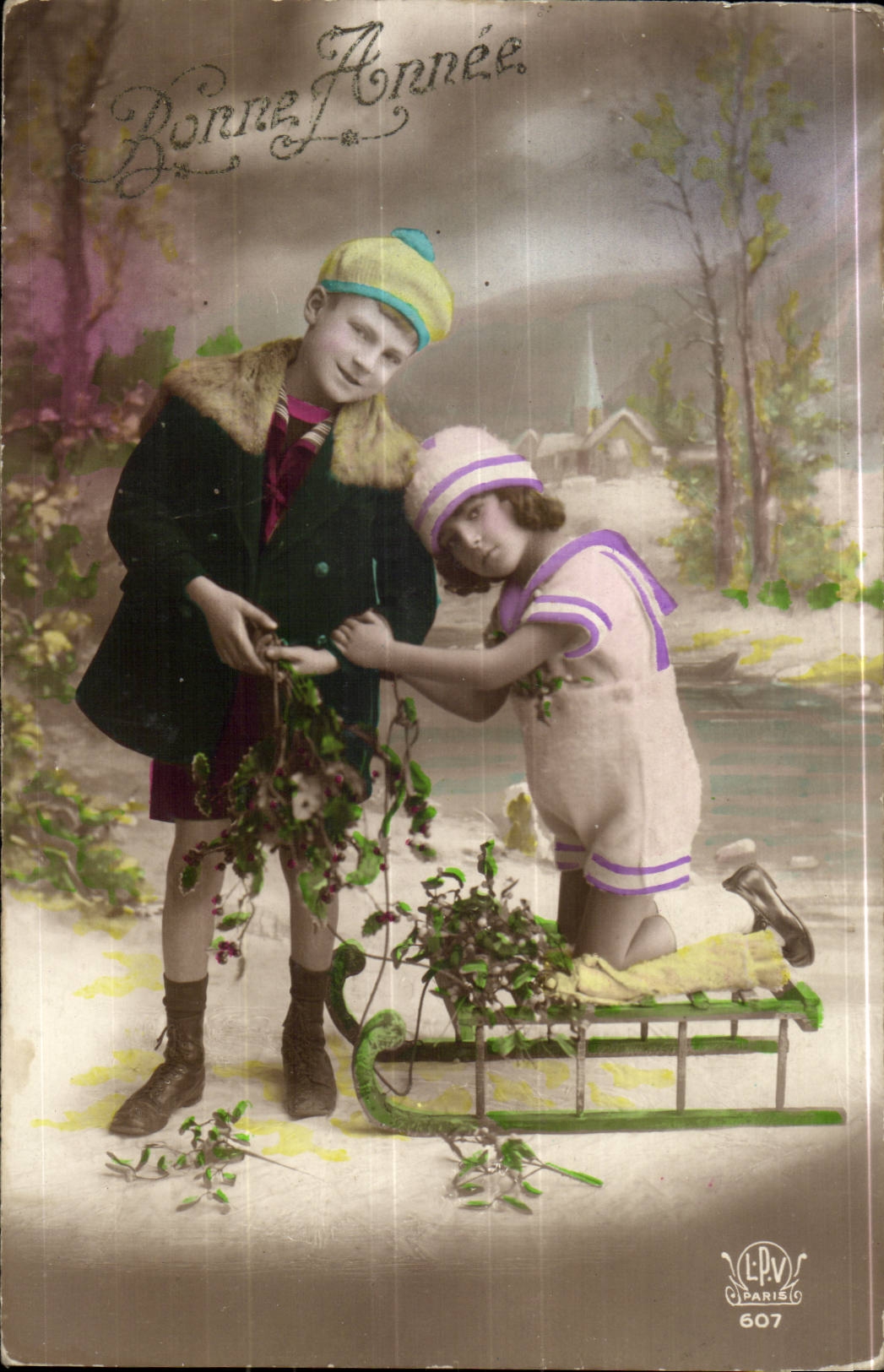 CPA Fantasy Children Happy New Year