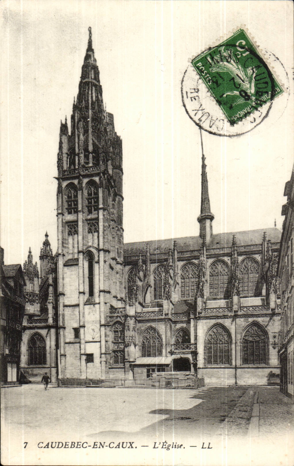 CAudebec in Caux CPA the church