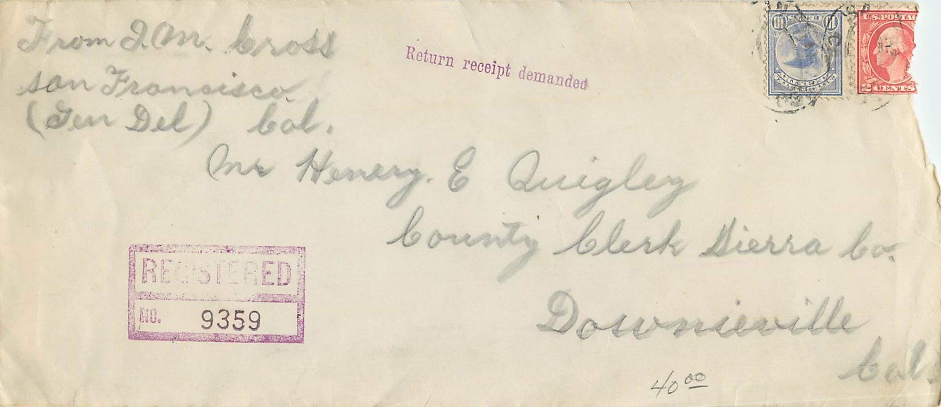 Lettre Cover 1915