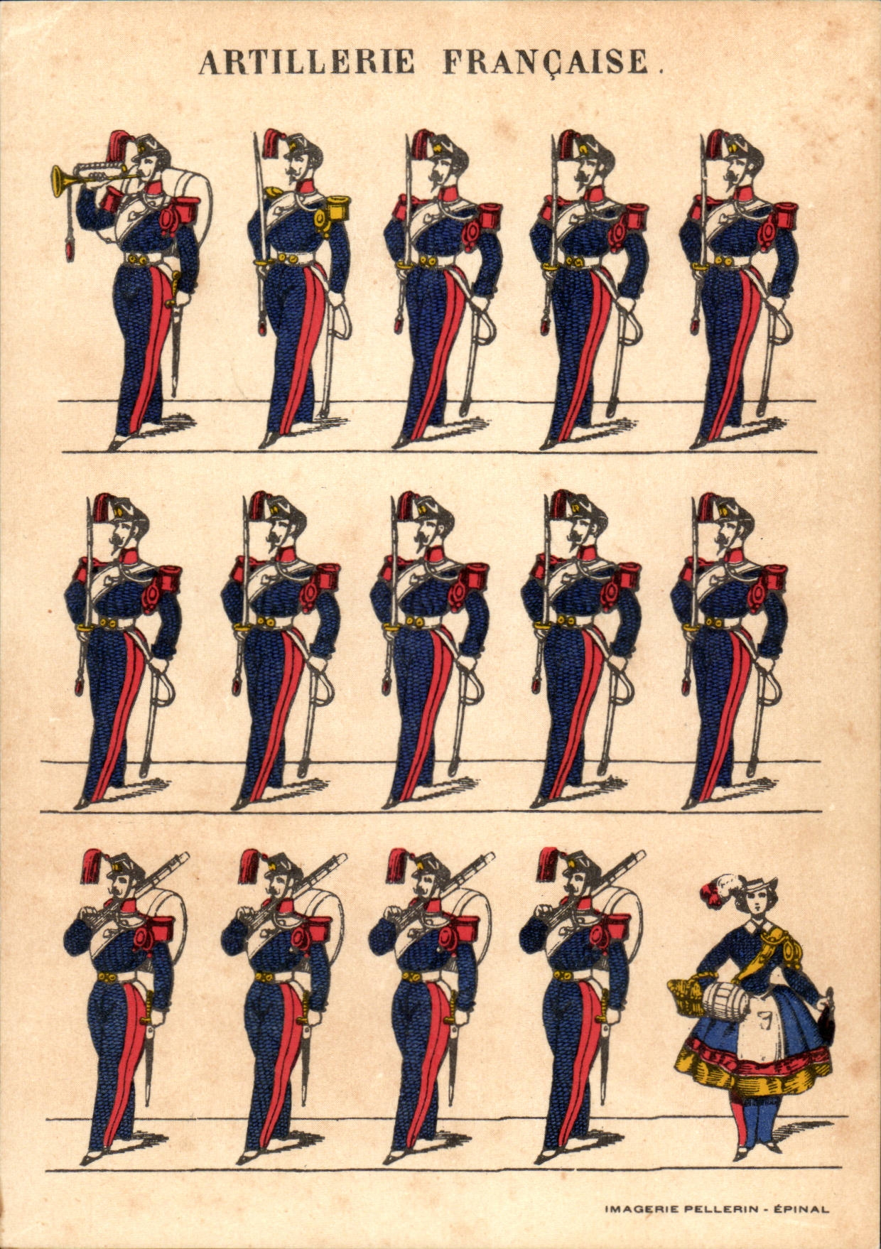 CPA uniforms of the gendarmerie Constabulary French Artillery Militaria Trades