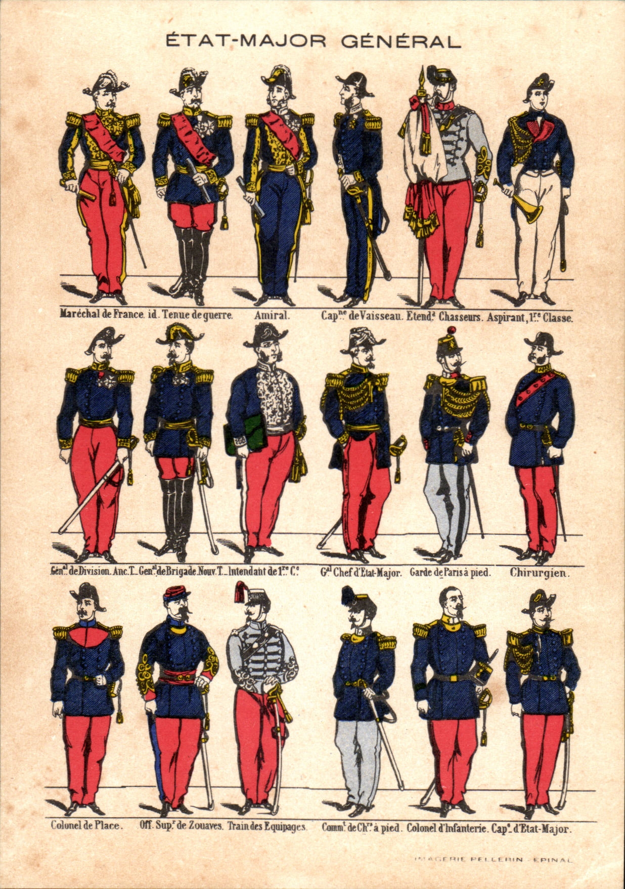 CPA the uniforms State general major Militaria Trades