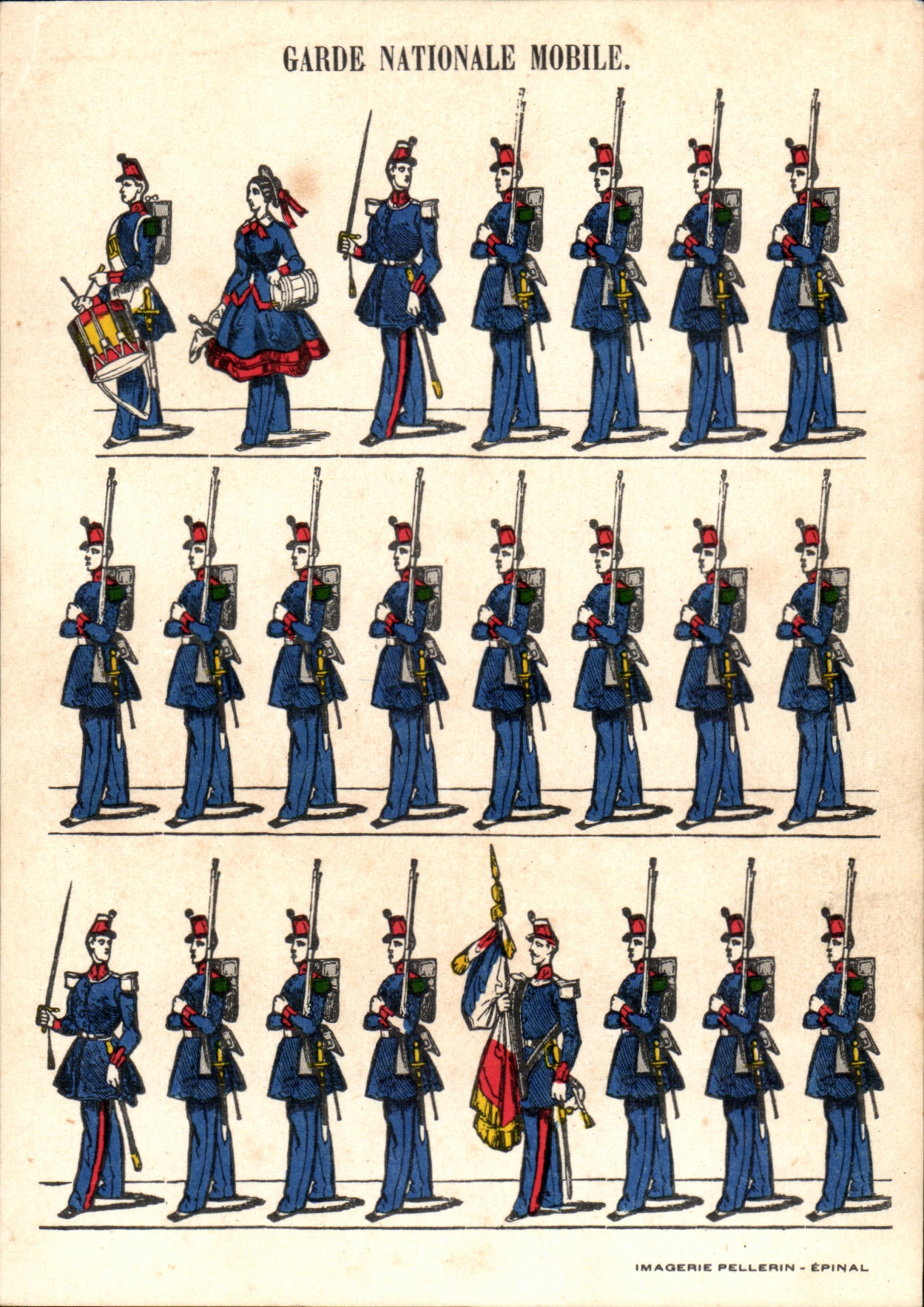 CPA the uniforms mobile National guard Militaria Trades