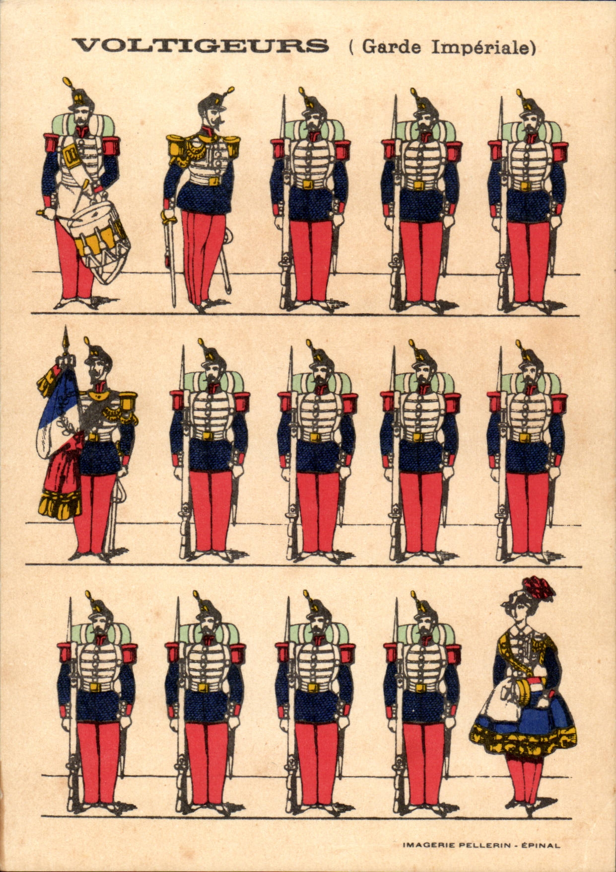 CPA the uniforms Acrobats (imperial guard) Militaria Trades