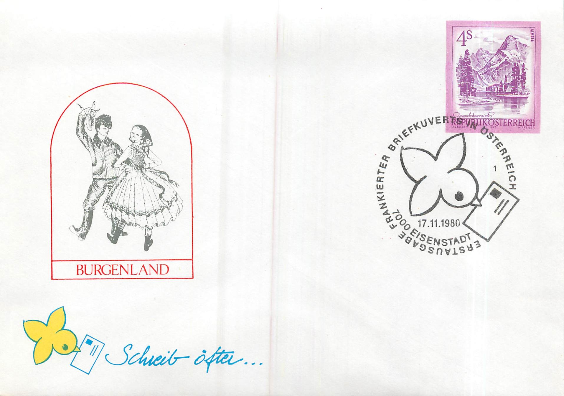 Entier Postal Stationary Autriche 1980 Burgenland