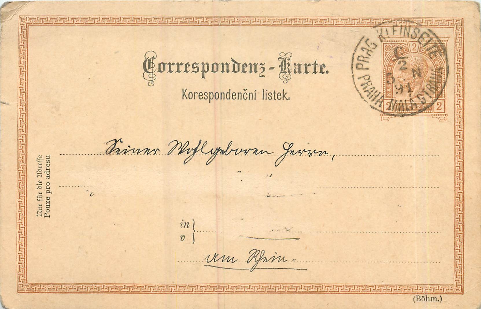 Entier Postal Stationary Autriche  1891
