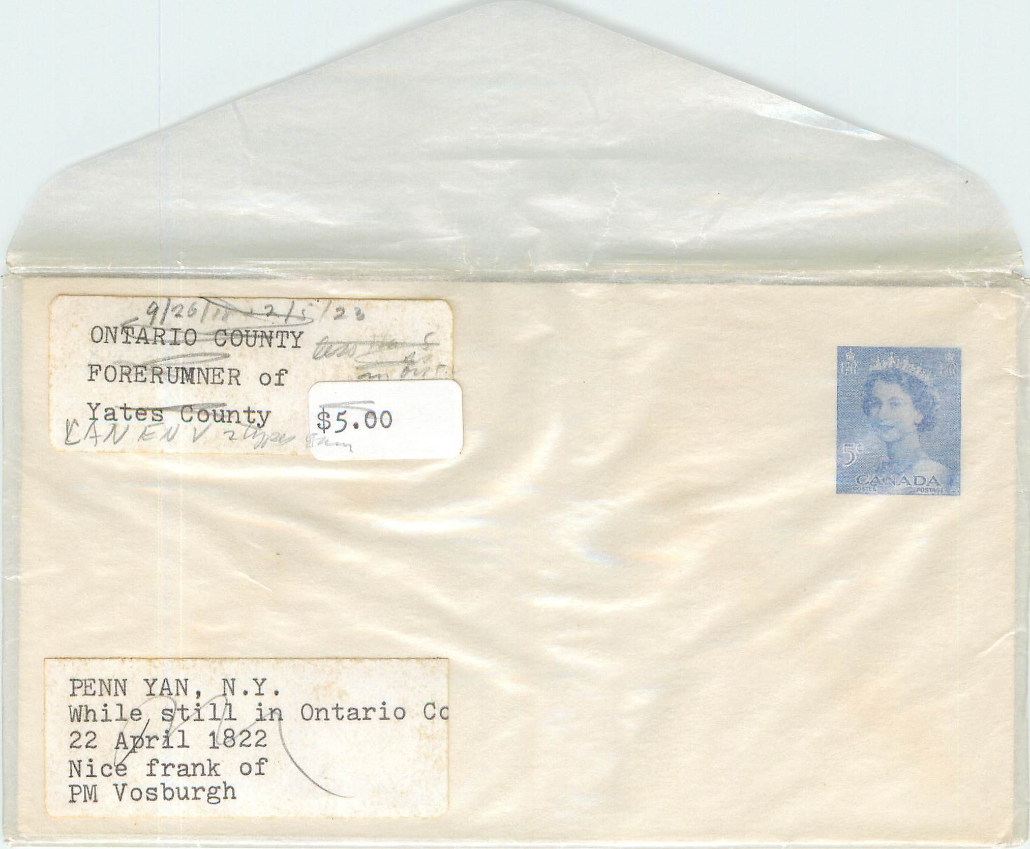 Postal stationary Canada 5c