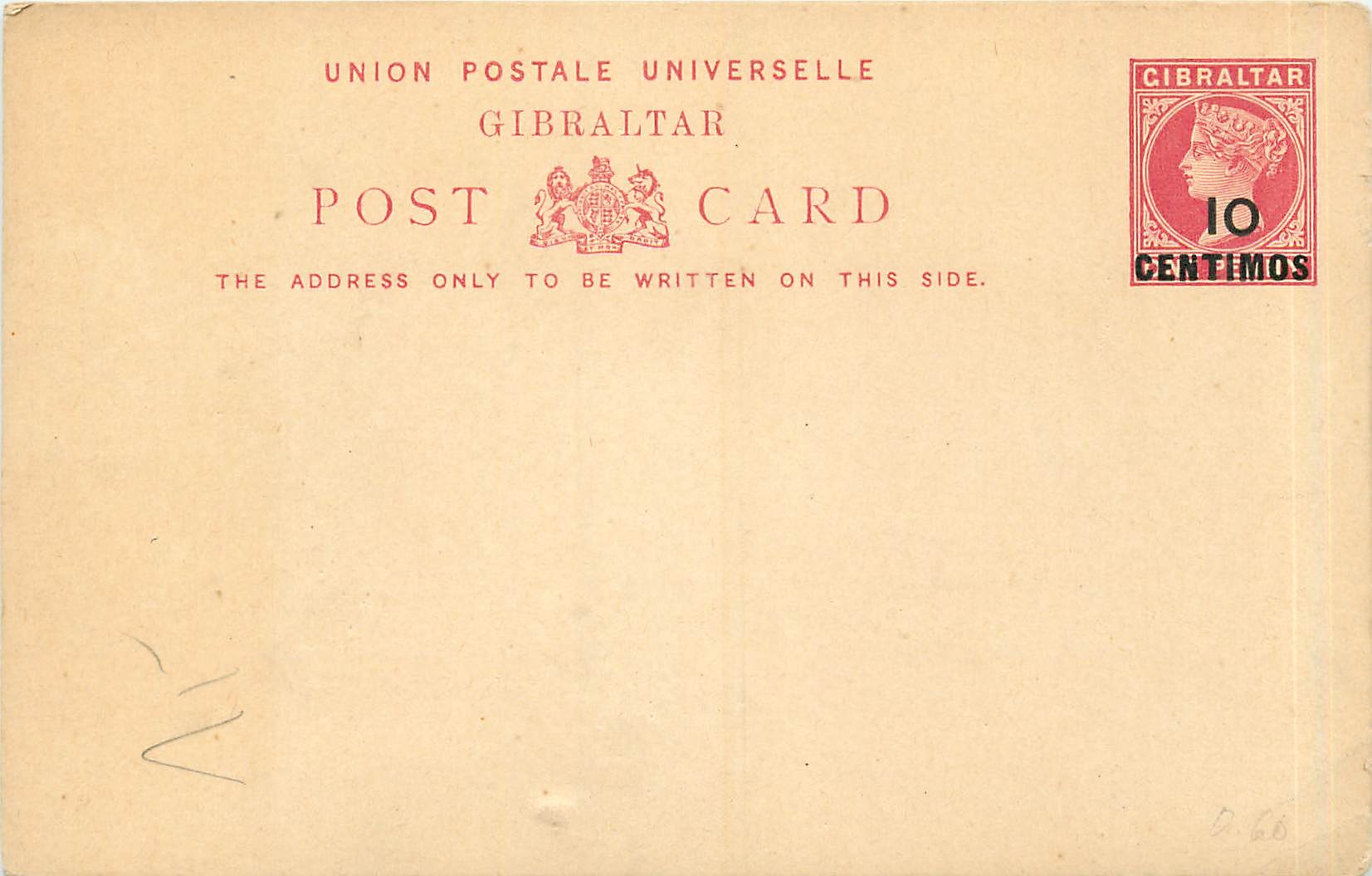 Entier Postal Stationary Gibraltar 10c