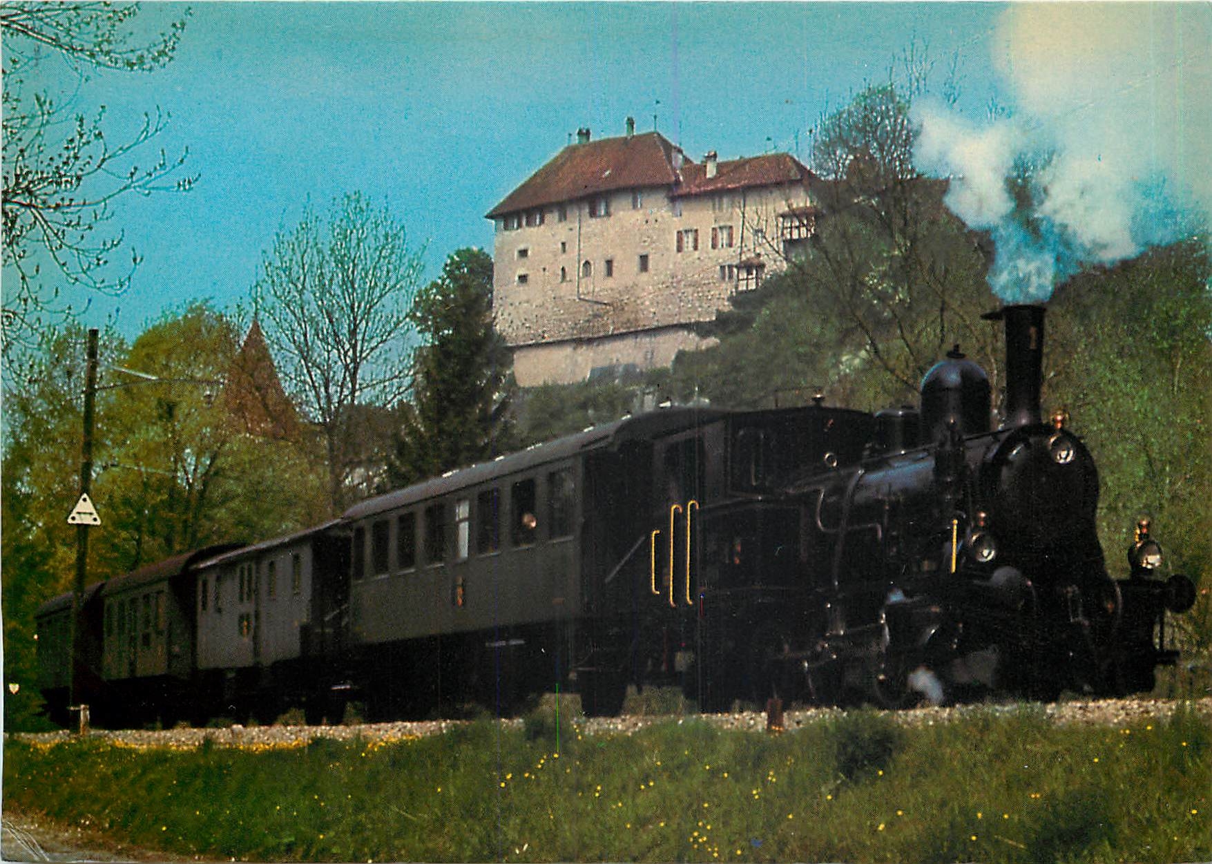 CPM Sensetal Dampf Bahn Bern Dampfzug mit Schloss Laupen 