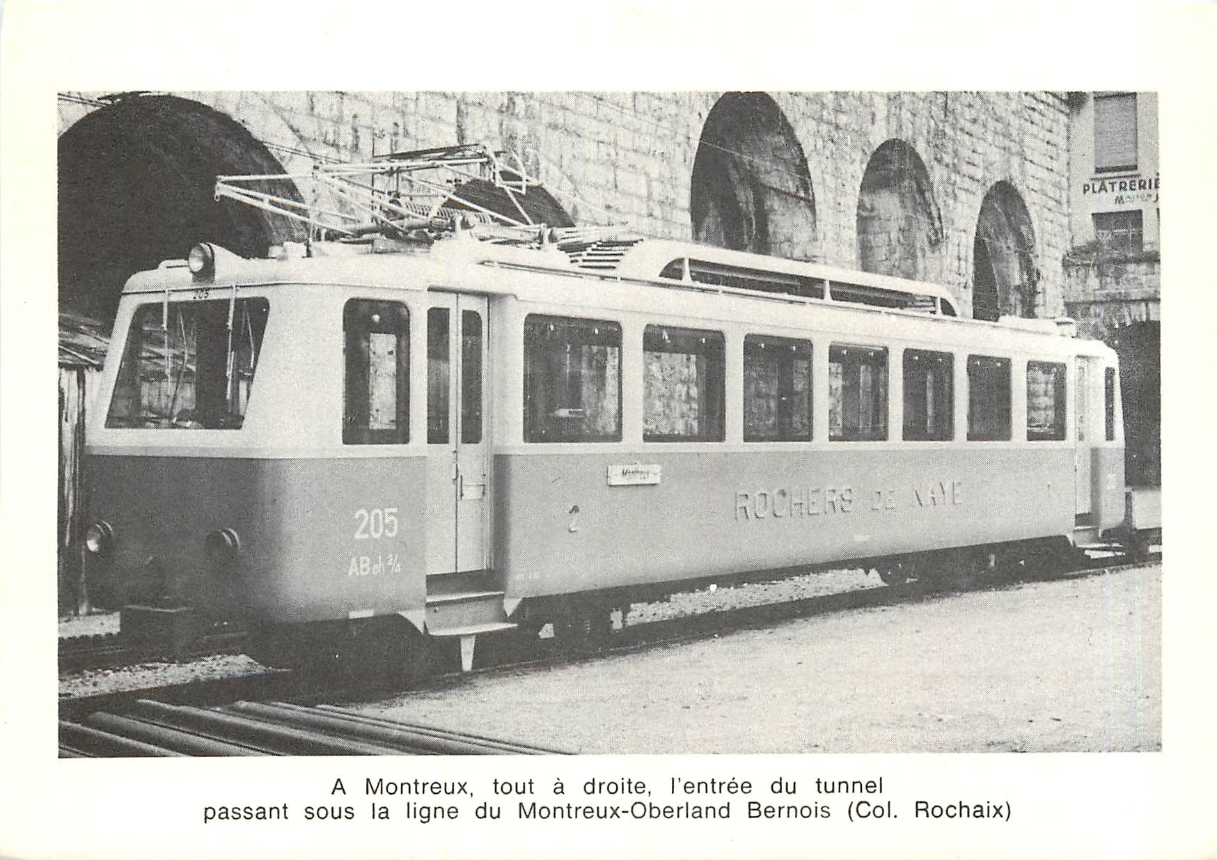 CPM A Montreux tout a droite l'entree du tunnel passant sous la ligne du Montreux Oberland Bernois 