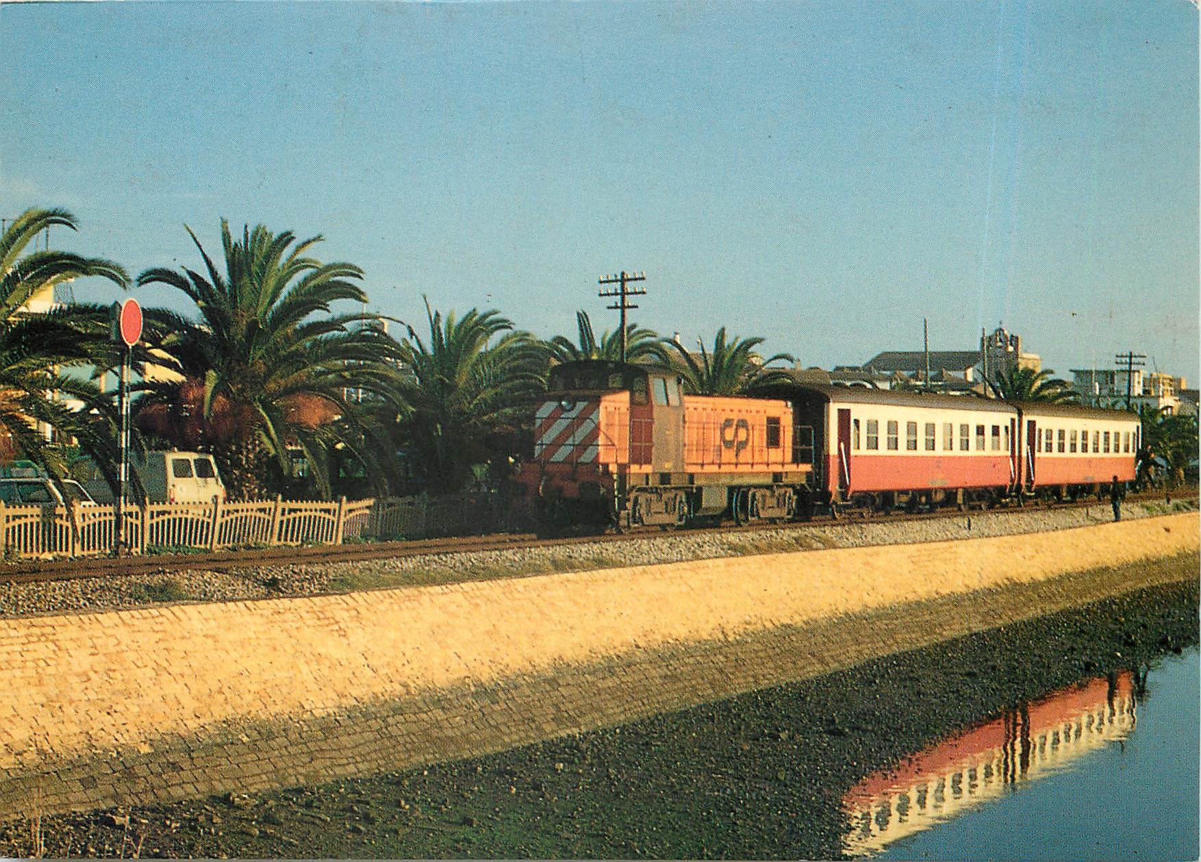CPM The stopping train from Villa Real de Santo Antonio 
