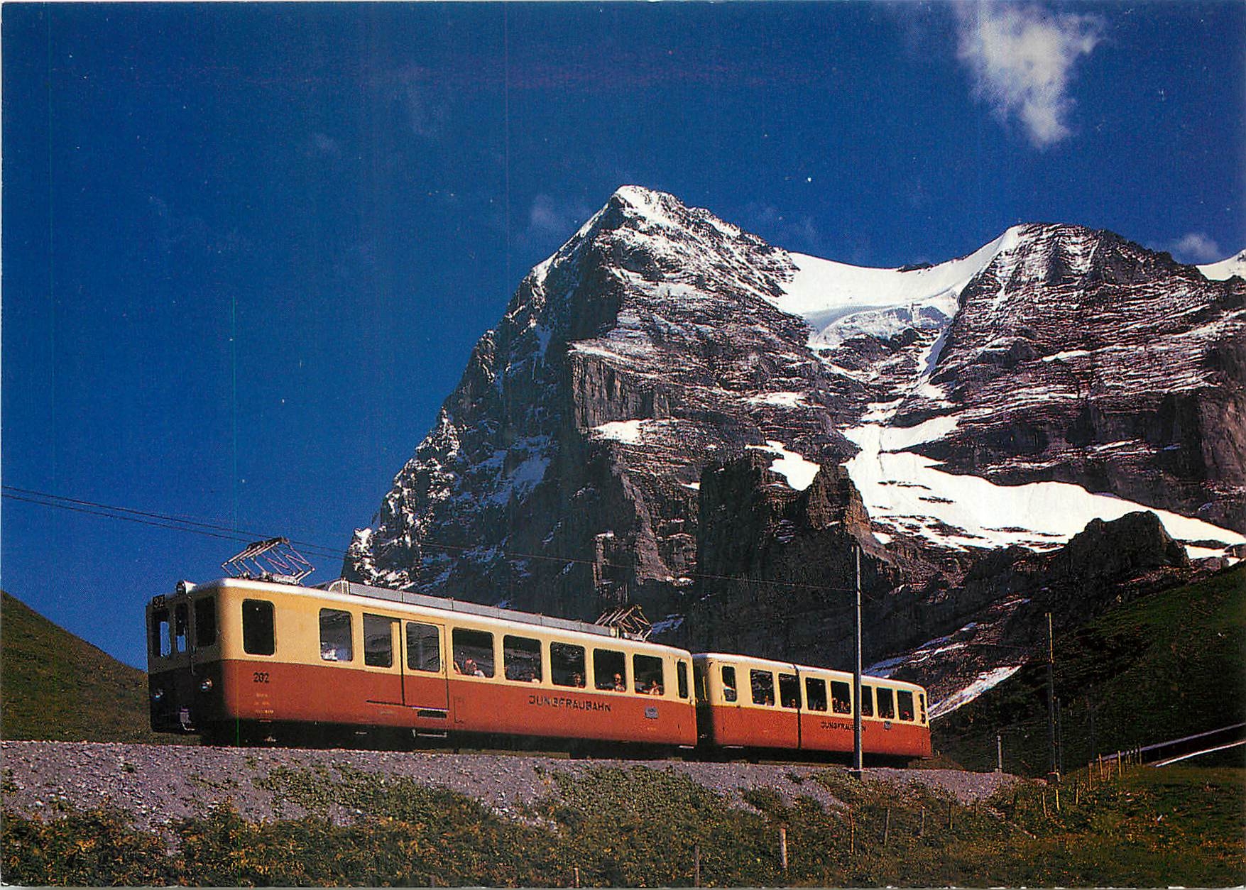 CPM Jungfraubahn mit Eiger 