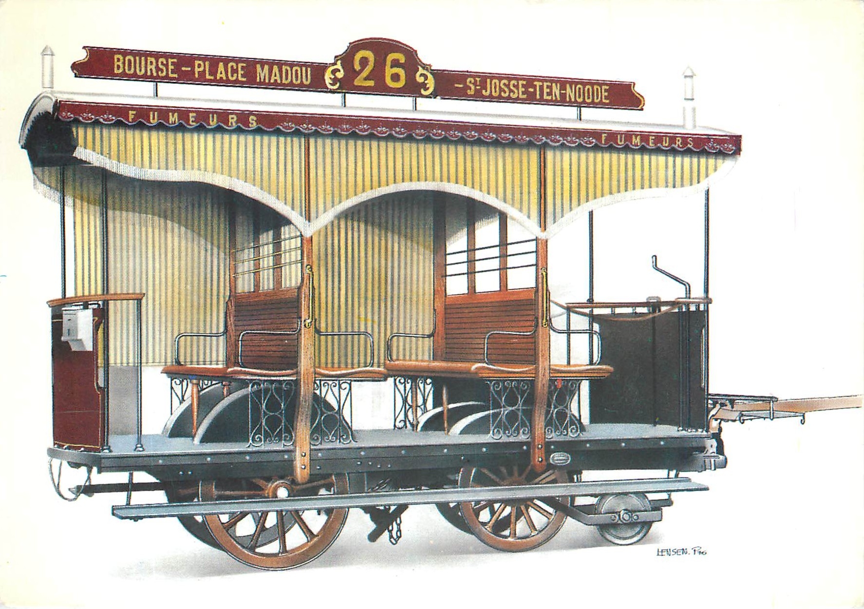 CPM Voiture vers 1870 Bourse Place Madou St Josse Ten Noode Bruxelles