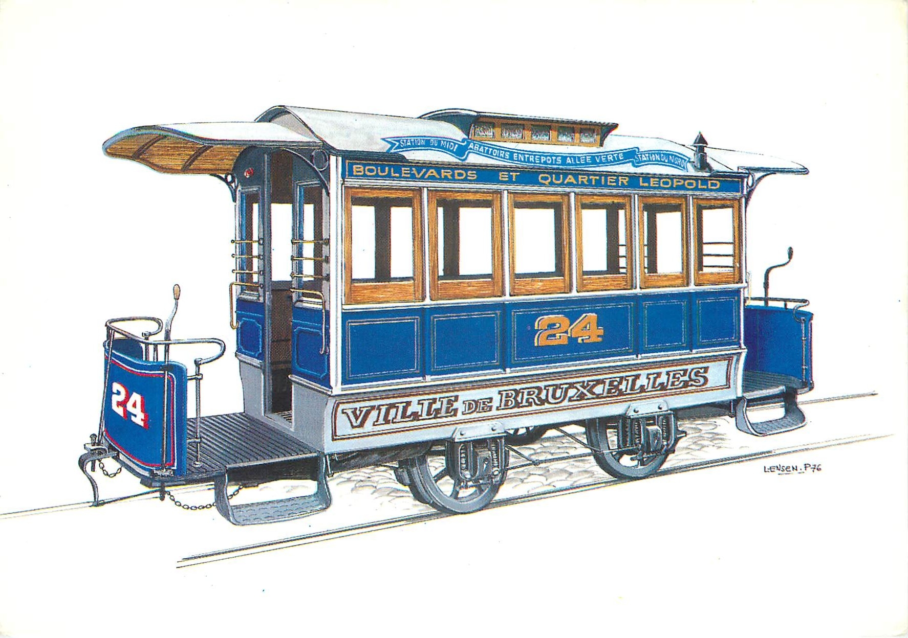 CPM Voiture vers 1872 Ville de Bruxelles Quartier Leopold