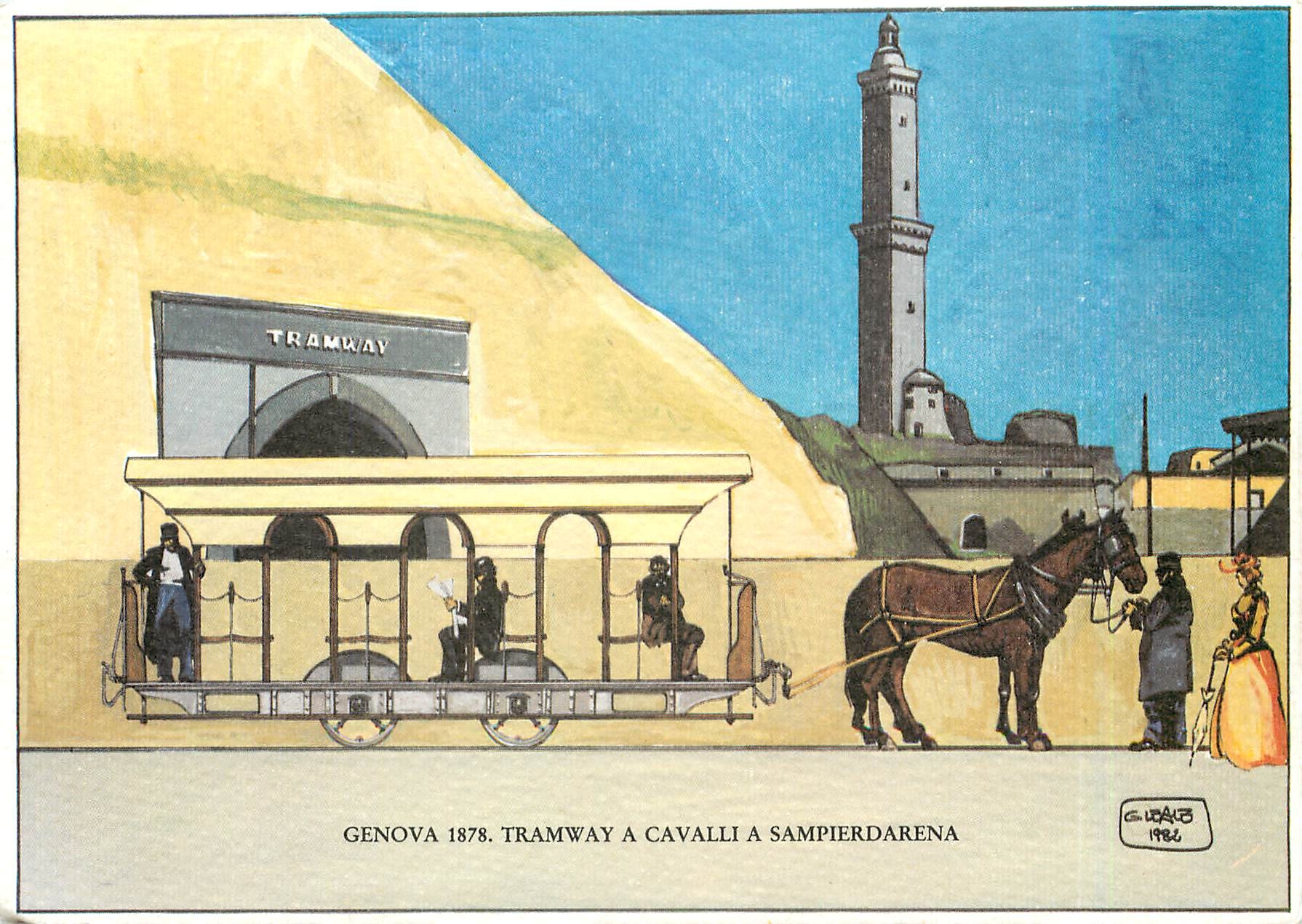 CPM Genova 1878 Tramway A Cavalli a Sampierdarena