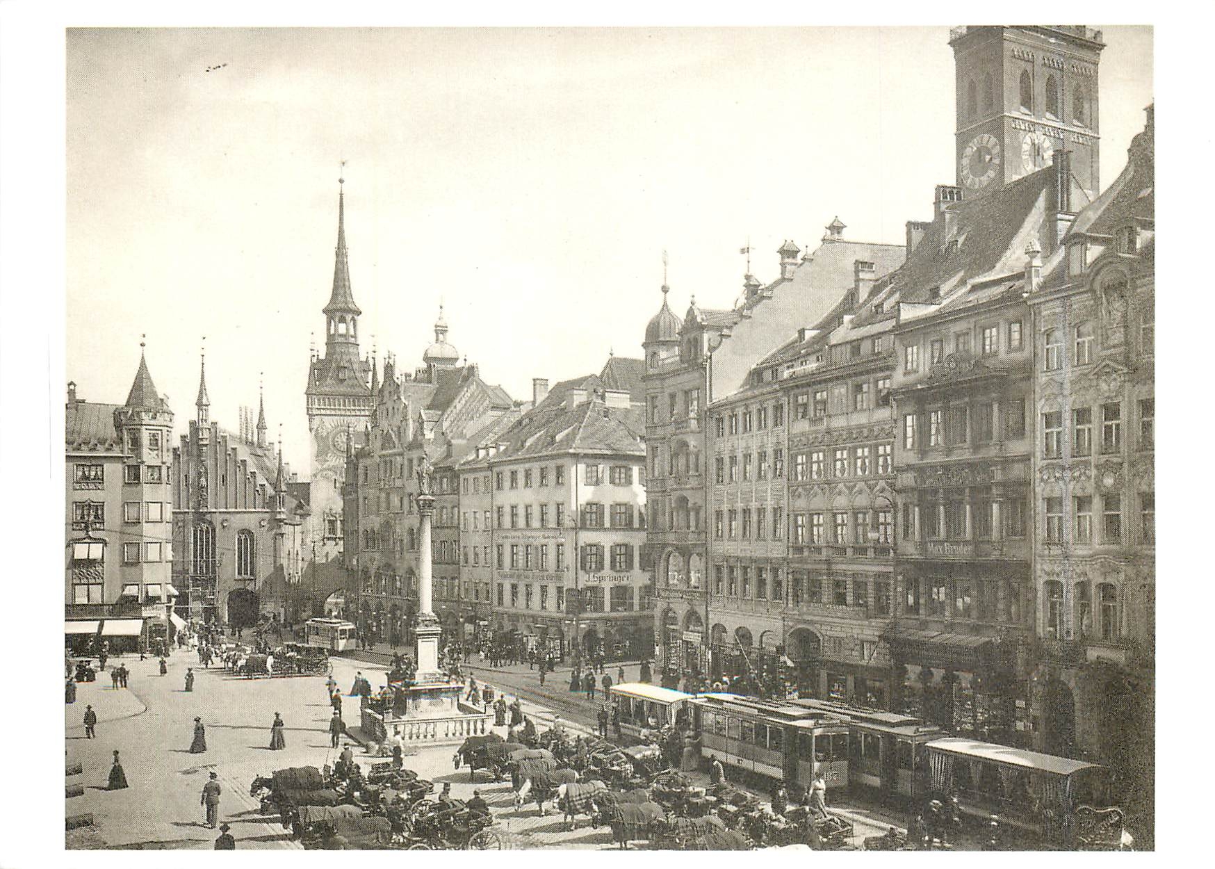 CPM Das Alte Munchen Marienplatz um 1900