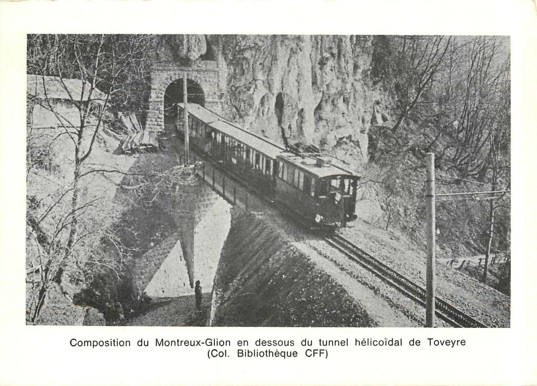 CPM Composition du Montreux Glion en dessous du tunnel helicoidal de Toveyre