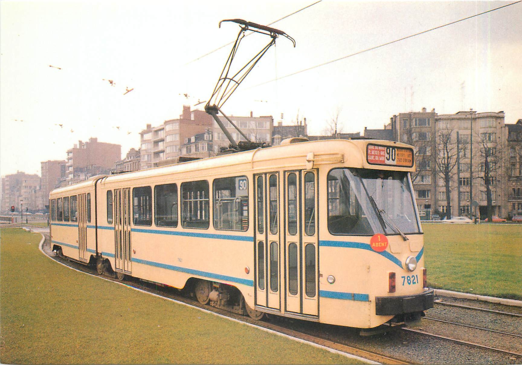CPM Bruxelles Voiture de Tramway PCC Serie 7800
