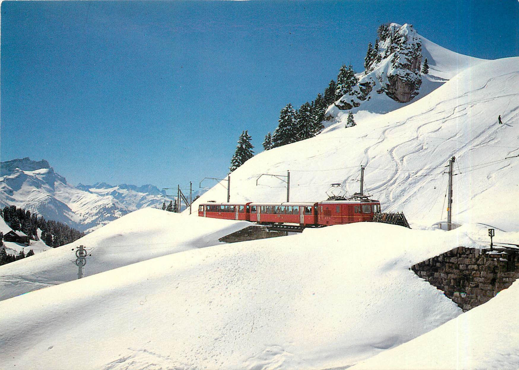 CPM Switzerland Train Villars Col de Bretaye 