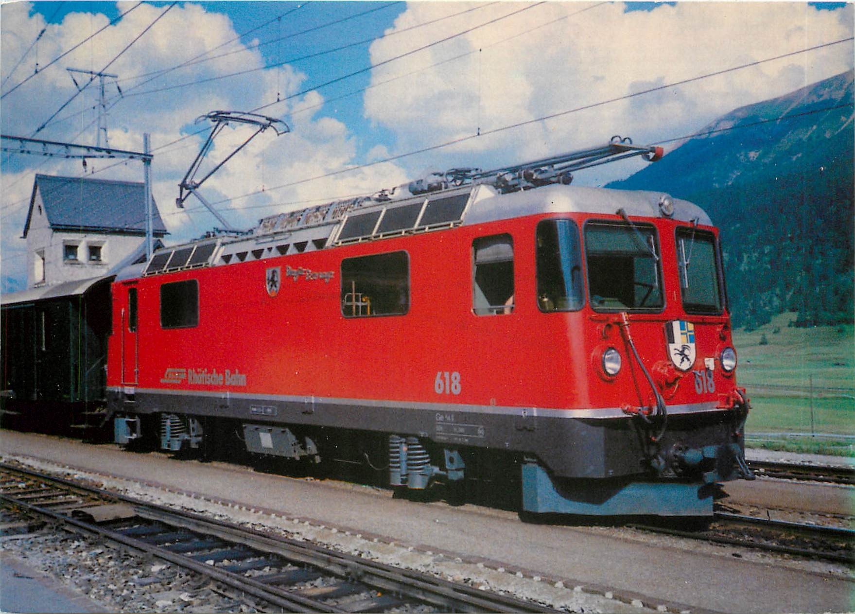 CPM Rhatis he Bahn Ge 4  618 Bergun Bravuogn