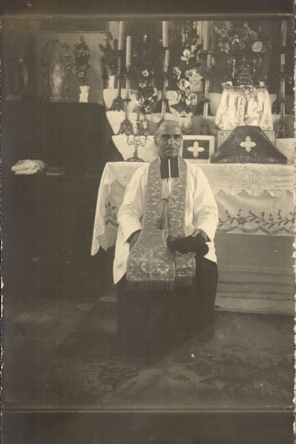 CPA Carte photo pretre Religion