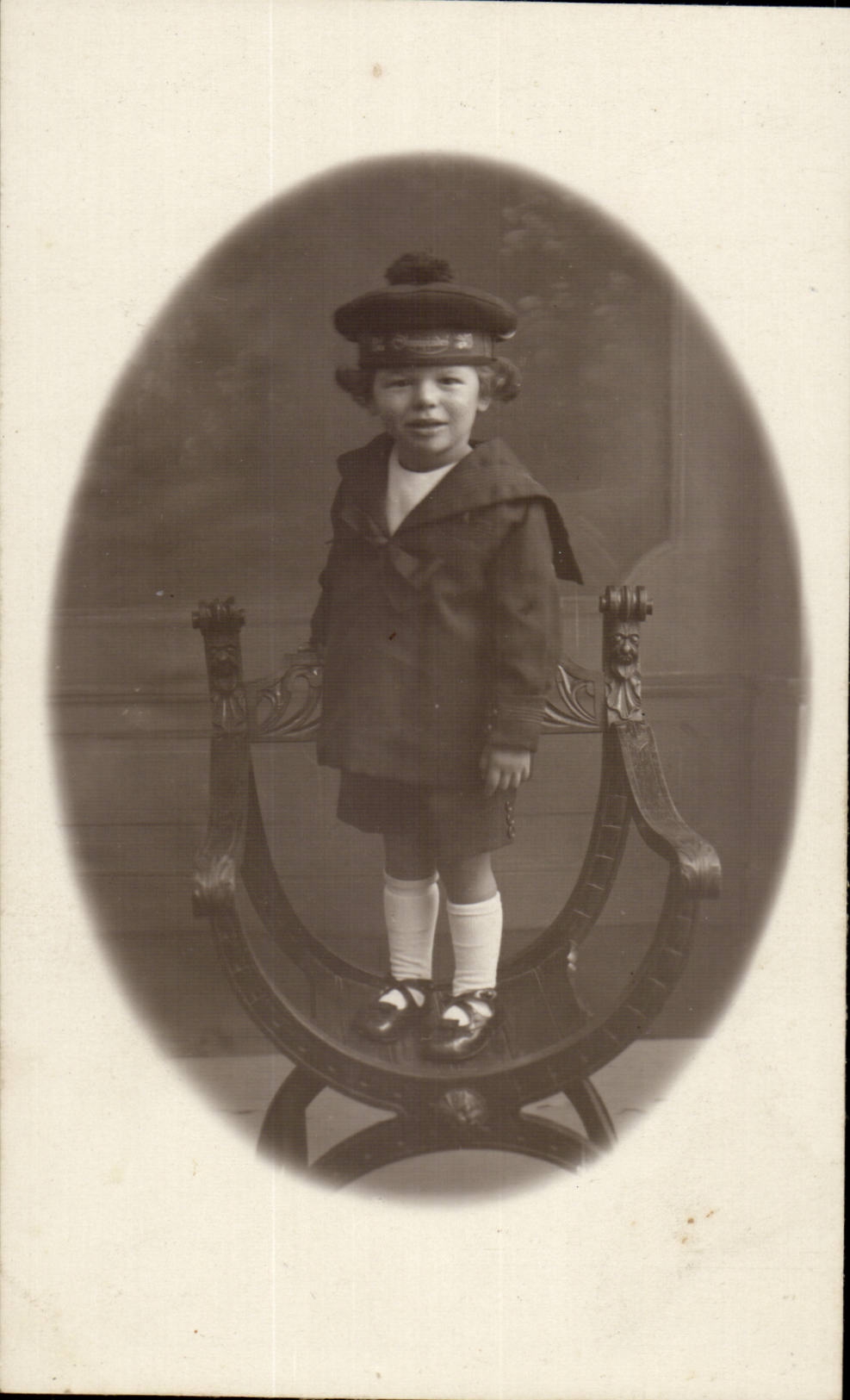 CPA Real photo child marine baby