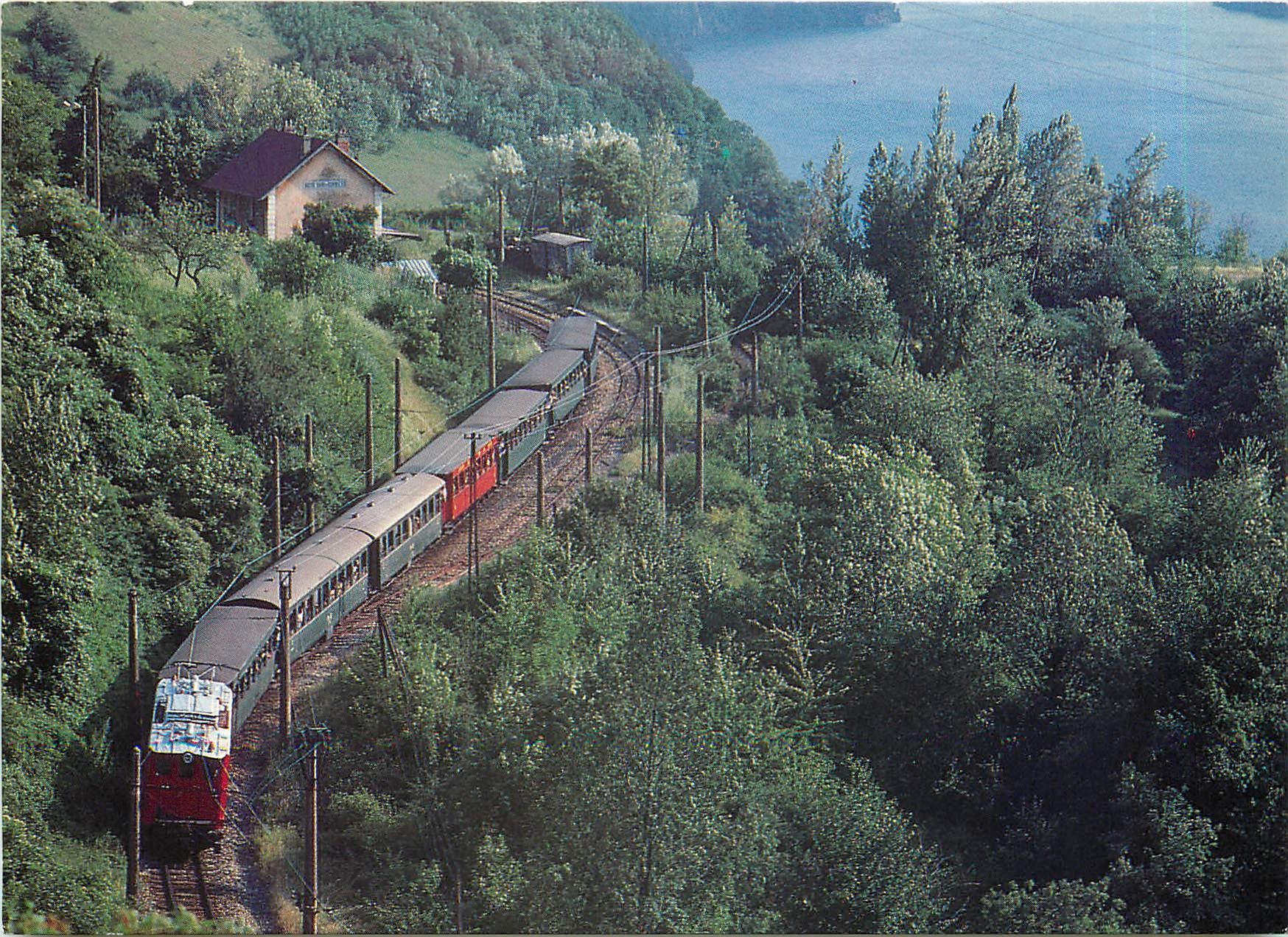 CPM Chemin de fer de la Mure Le train Grand spectacle des Alpes Francaises St Georges de Commiers La