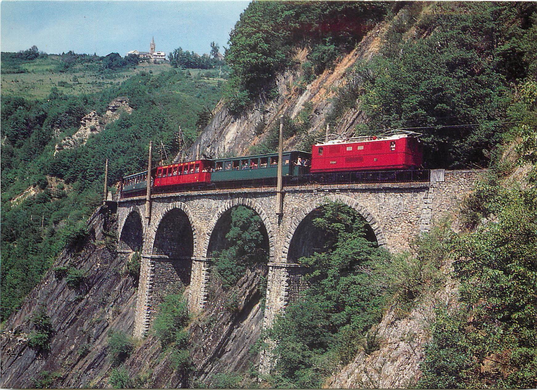 CPM Chemin de fer de la Mure Le train Grand spectacle des Alpes Francaises St Georges de Commiers La