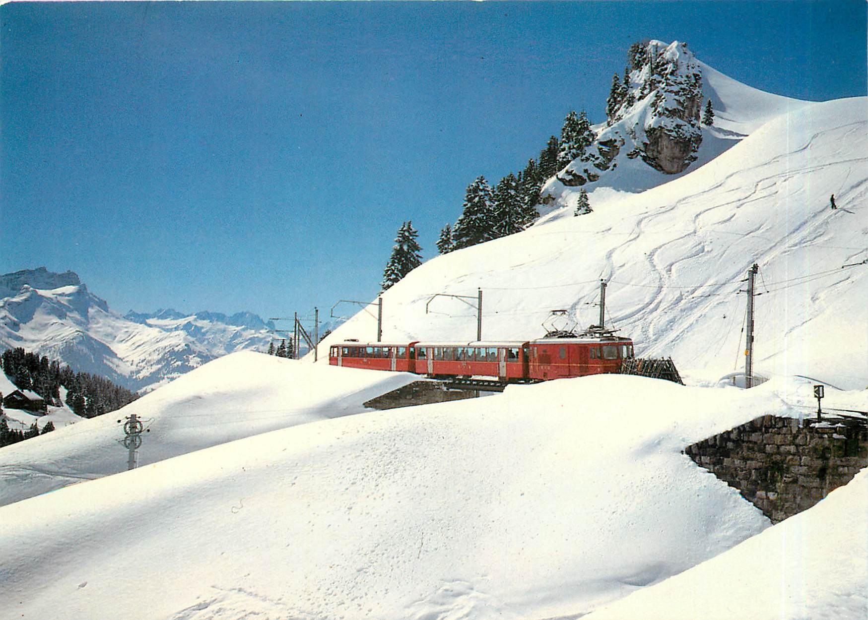 CPM Switzerland Train Villars Col de Bretaye 