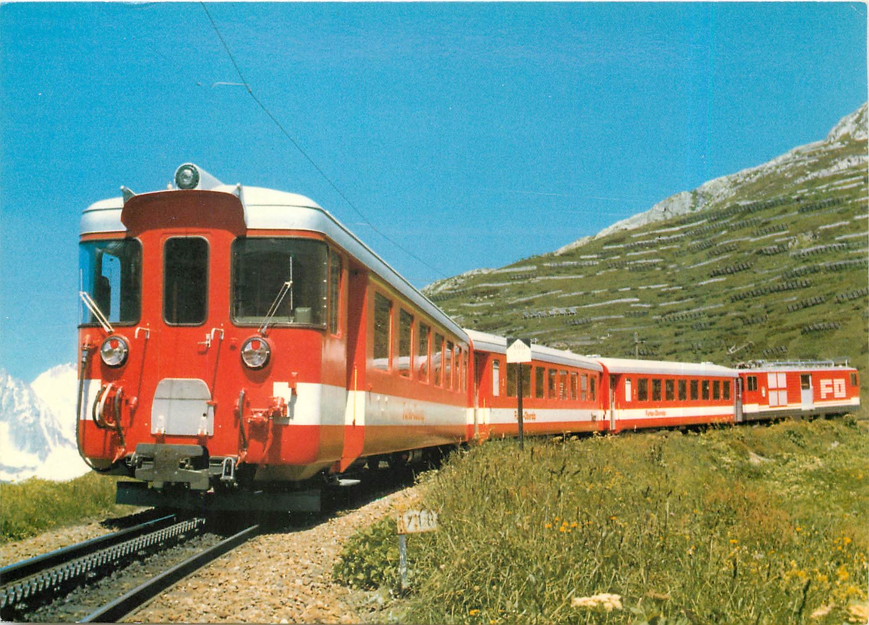 CPM Furka Oberalp Railway Push pull train with motor coach 