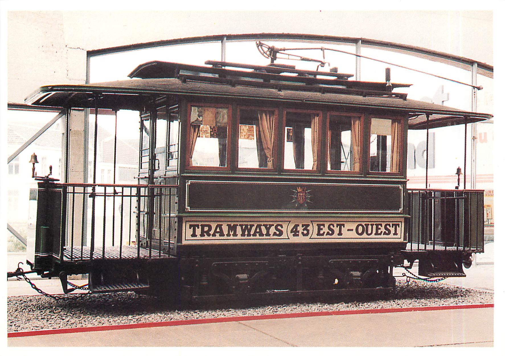 CPM Motrice 43 Tramways Est Ouest de Liege et extensions EO 1899