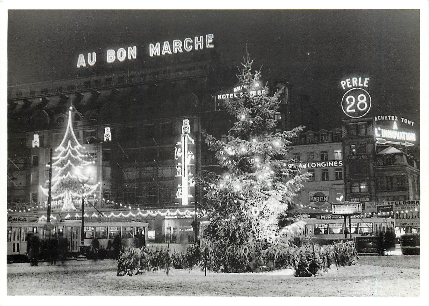 CPM Brussel Place Rogier Au Bon Marche