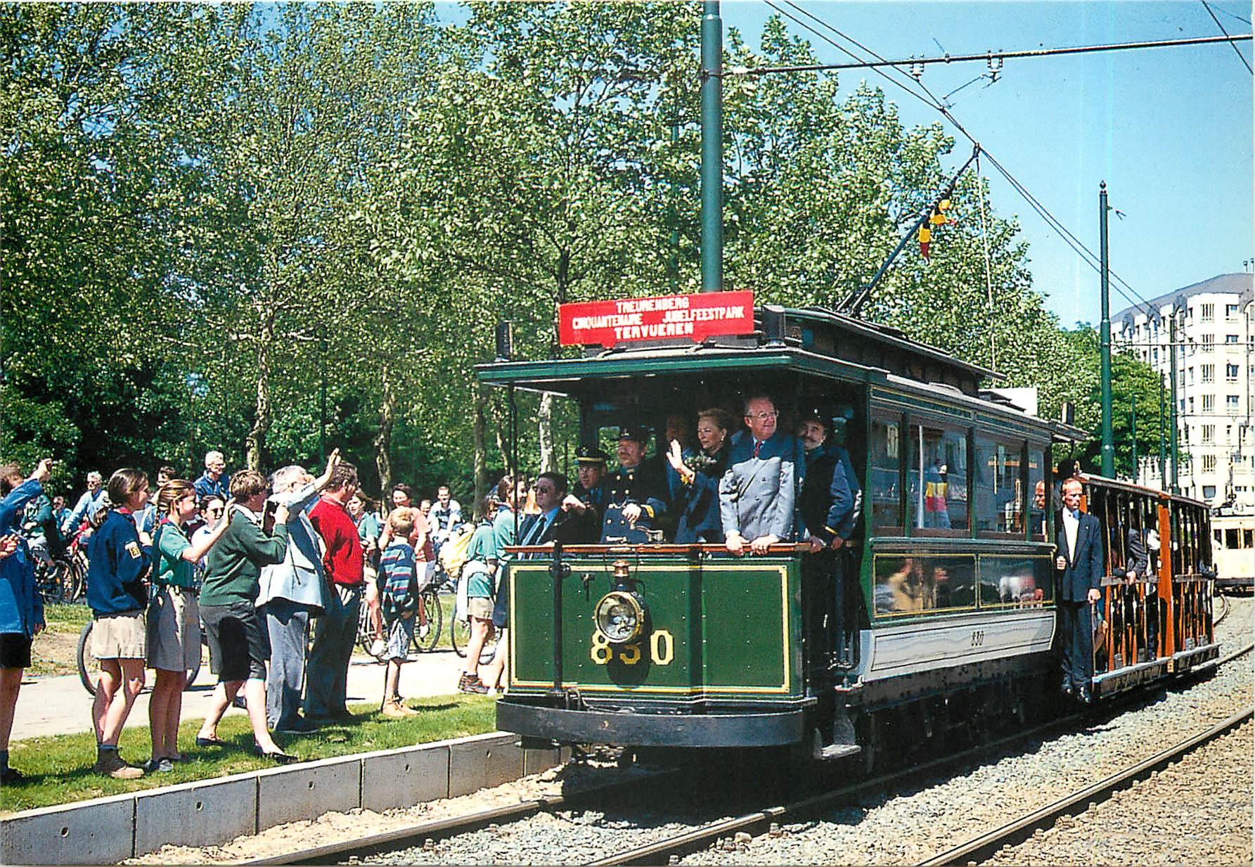 CPM MTUB Bruxelles Avenue de Tervueren Convoi Royal Bruxelles