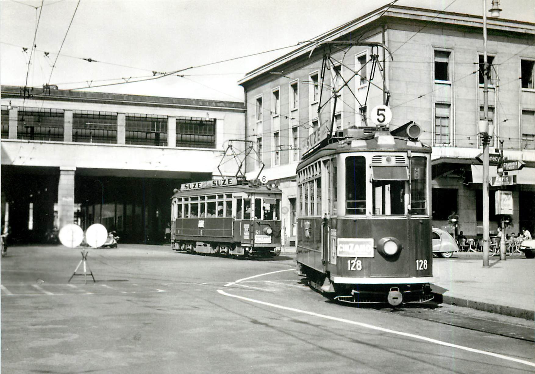 CPM Rond Point de Cornavin 1956 Lausanne