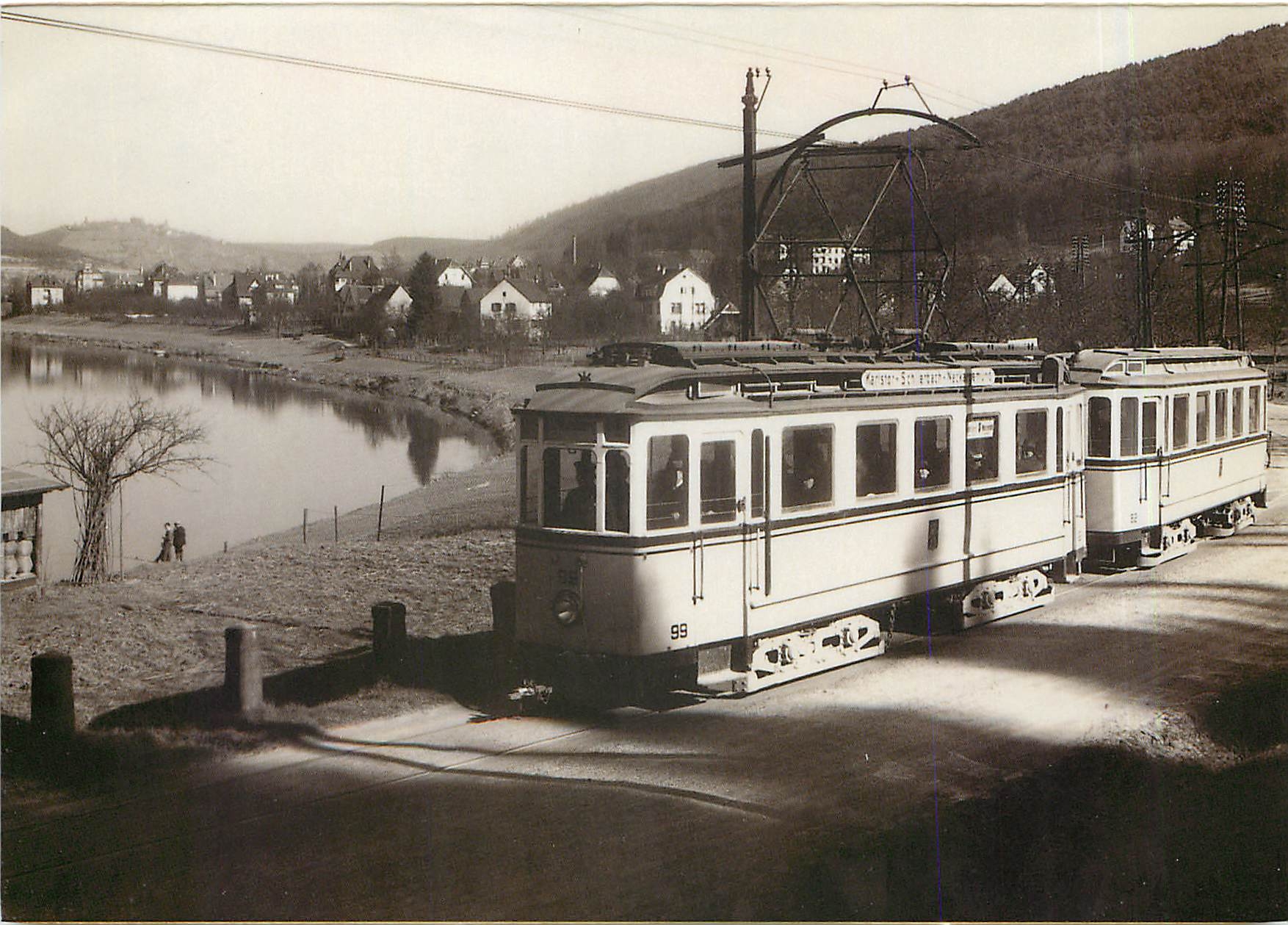 CPM Tram with four axles belonging to the Neckar Valley 