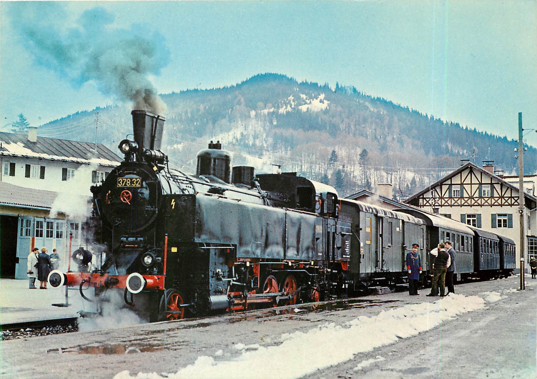CPM Steam locomotive heading old fashioned train