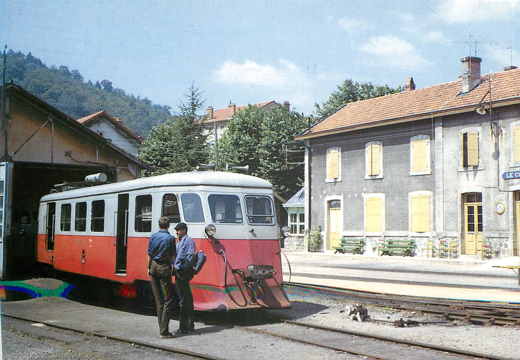 CPM CF Vivarais au temps des CFD Autorail Billard 80 CV en gare du Cheylard