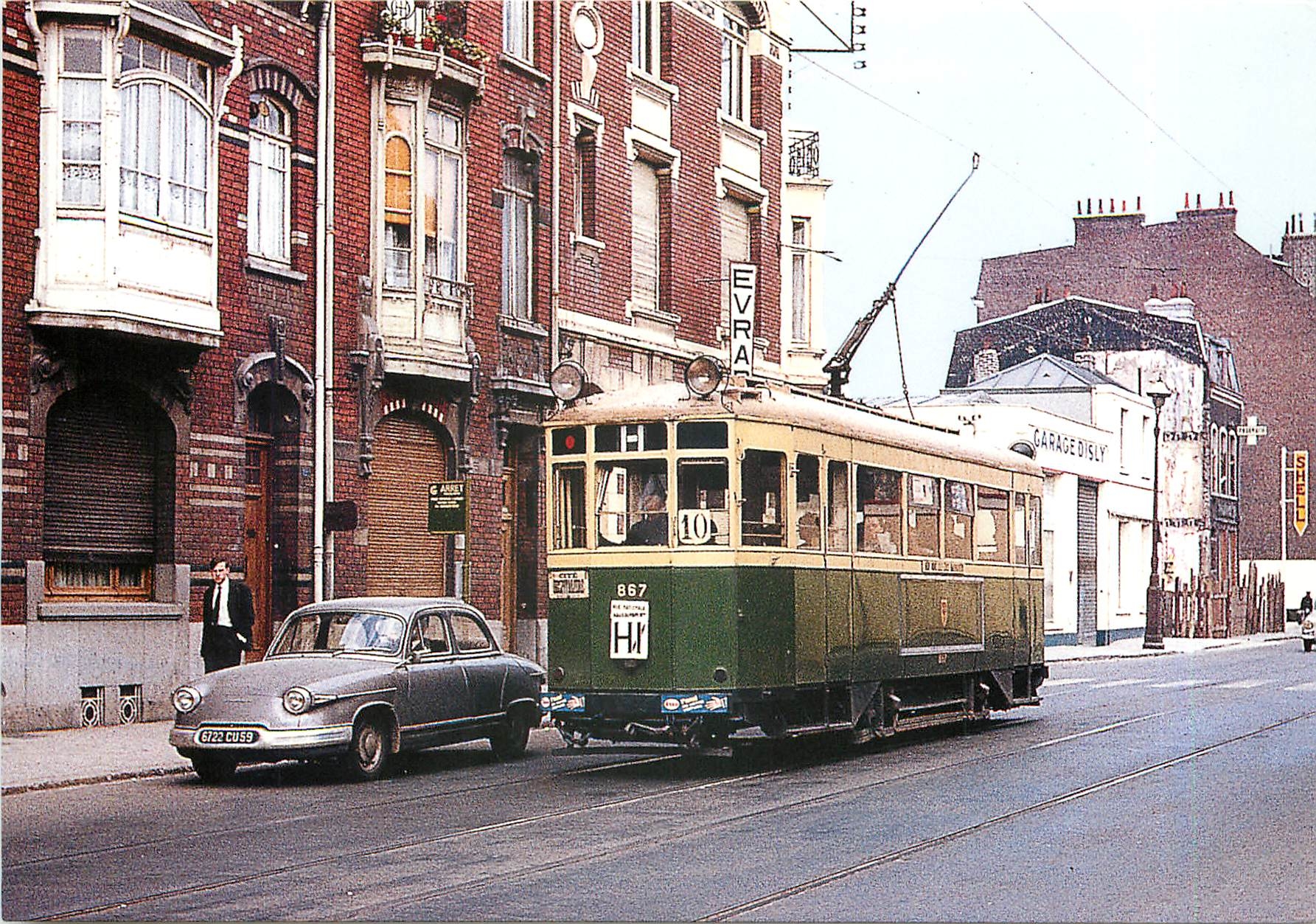CPM Lille Nord Le Tramway rue d'Isly le 5 aout 1964